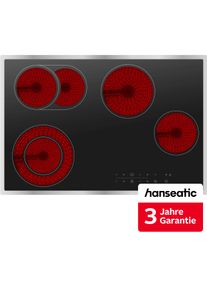 Hanseatic Elektro-Kochfeld "HC67778TS", schwarz, B:77cm H:5,5cm T:52cm, Kochfelder, inkl. 3 Jahre Herstellergarantie, Elektro-Kochfeld