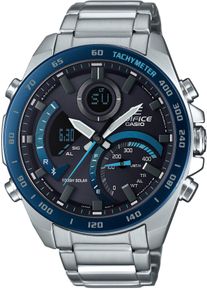 Smartwatch CASIO EDIFICE "ECB-900DB", silber (dunkelblau, silberfarben, silberfarben), Smartwatches, Herren, Smartwatch, Solaruhr, Armbanduhr, Herrenuhr, Android, iOS, Edelstahlarmband
