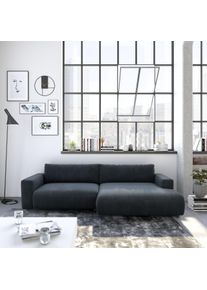 Ecksofa Musterring "LUCIA zeitlos, bequem, sch&ouml;ne Detailverarbeitung Breite 296cm, L-Form", schwarz (schwarz samt), B:296cm H:81cm T:190cm, Flachgewebe VALMONT (60% Baumwolle/40% Leinen);Leder PURO, pigmentiertes Leder;Microfaser CRONA (100% Polyester);Flachgewebe FLORIS (100% Polyester);Leder BAX, pigmentiertes Leder, Sofas, Ecksofa