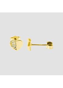 Adelia&acute;s Paar Ohrstecker ADELIA&acute;S "Damen Ohrringe &iquest; Ohrstecker aus 925 Silber mit Zirkonia", gold, Ohrringe, Damen, Silber 925 (Sterlingsilber), Paar Ohrstecker