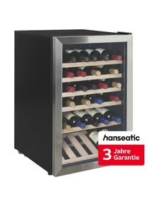 Hanseatic Weink&uuml;hlschrank "HWC45FCBH", Energieeffizienz: F, silber (schwarz), B:54cm H:85cm T:54cm, Weink&uuml;hlschr&auml;nke, inkl. 3 Jahre Herstellergarantie, Weink&uuml;hlschrank