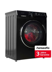 Hanseatic Waschmaschine "HWMK814A1BI (A-10%)", Energieeffizienz: A, schwarz, B:60cm H:85cm T:48cm, Waschmaschinen, inkl. 3 Jahre Herstellergarantie, Waschmaschine