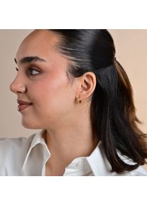 Adelia&acute;s Paar Creolen ADELIA&acute;S "Damen Ohrringe &iquest; Klappcreole aus Edelstahl", gold, Ohrringe, Damen, Edelstahl, Paar Creolen