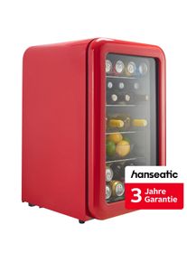 Hanseatic Getr&auml;nkek&uuml;hlschrank "HBC115ERRH red", Energieeffizienz: E, silber (rot), B:55cm H:83,5cm T:55,5cm, K&uuml;hlschr&auml;nke, inkl. 3 Jahre Herstellergarantie, Getr&auml;nkek&uuml;hlschrank