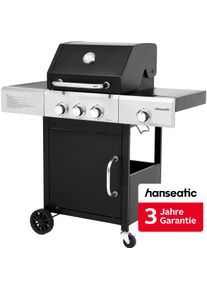 Gasgrill Hanseatic "Cleveland", silber (schwarz, silber), B:110cm H:112cm T:59cm, Grills, Gasgrill, inkl. 3 Jahre Herstellergarantie