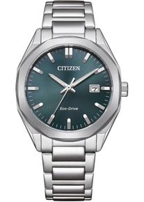 Solaruhr Citizen, silber (silberfarben, petrol), Armbanduhren, Damen, Solaruhr, Armbanduhr, Herrenuhr, Datum, Edelstahlarmband