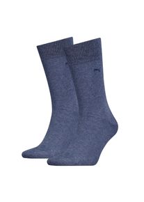 Socken Puma "Puma MEN CLASSIC SOCK 2P", Jungen, Gr. 43-46, blau (denim blau), Baumwollmischung, normal, Socken Socken, mit modischem Branding