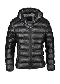 Lederjacke Bugatti "BUCLAUDIUS", Herren, Gr. 56, schwarz, Obermaterial: 100% Lammleder LEL. Futter: 100% Polyester PES., Rundhals, Jacken Lederjacke, mit Rei&szlig;verschlusstaschen