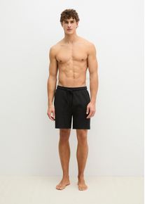 Marc O'Polo Loungepants MARC O'POLO "Mix N Match Interlock", Herren, Gr. XXL (62), N-Gr, schwarz, Interlock, Obermaterial: 97% Baumwolle, 3% Elasthan, bequem kurz, Hosen Loungepants