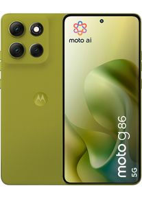 Motorola Smartphone "moto g86 5G 256GB", Energieeffizienz: A, gr&uuml;n (pantone golgen cypress), 256 GB, Mobiltelefone, Smartphone