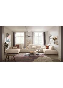 Wohnlandschaft Musterring "Lucia U-Form", beige (natur), B:504cm H:81cm T:204cm, Sofas, Wohnlandschaft, Cord-Bezug, inklusive Kopfst&uuml;tze, Gesamtbreite 524 cm