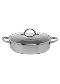 Servierpfanne ELO PREMIUM "Relief Evolution Servierpfanne", edelstahl, B:35cm H:9cm L:37cm &Oslash;:28cm, Pfannen, Servierpfanne, durchgehender Aluminium-Kern, au&szlig;en magnetischer Edelstahl