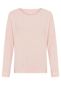 Longsleeve Copenhagen Studios, Damen, Gr. 48/50, rosa, Feinripp, Obermaterial: 92% Modal, 8% Elasthan, unifarben, bequem normal, Rundhals, Shirts Longsleeve, aus hochwertiger Rippqualit&auml;t