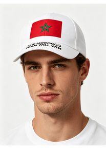 Morocco National Symbol Flag Printed Baseball Cap Football Fan Outdoor Event Adjustable Trucker Fashion Head Accessory