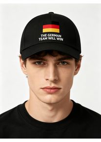 Germany National Flag Graphic Baseball Cap Football Fan Cheer Slogan Unisex Lightweight Travel Adjustable Visor Headwear