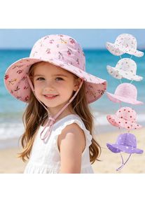 2026 Kids Girl Hats Summer Print Children Sun Hat for Girls Beach Travel Baby Cap Children Panama Cap 2-6Y