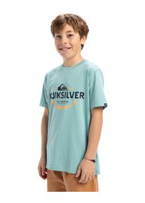 T-Shirt Quiksilver "Ev Typed Out", Jungen, Gr. 8, blau (aquifer), Obermaterial: 100% Baumwolle., Shirts T-Shirt