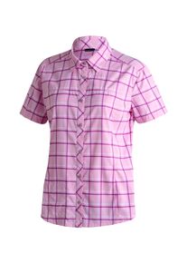 Funktionsbluse Maier Sports "Kendra S/S W", Damen, Gr. 38, orchidee, 97% Polyester, 3% Elasthan, Blusen Funktionsbluse, Damen Bluse, leichte Kurzarmbluse, Blusen-Shirt, Karobluse, Reg Fit