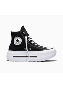 Sneaker Converse "CHUCK TAYLOR ALL STAR LIFT DOUBLE", Damen, Gr. 42,5, schwarz-wei&szlig; (schwarz, wei&szlig;, schwarz), Textil, Schuhe Sneaker
