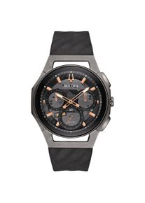 Chronograph Bulova "Curv", schwarz, Armbanduhren, Herren, Chronograph, Armbanduhr, Quarzuhr, Herrenuhr, Titan, Saphirglas, Leuchtzeiger