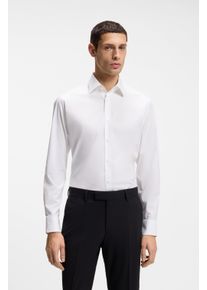 Businesshemd BOSS "Joe Kent", Herren, Gr. 38, N-Gr, wei&szlig;100, Popeline, Obermaterial: 96% Baumwolle, 4% Elasthan, unifarben, regular fit normal, Rundhals, 2-Knopf-Manschette mit Schlitz, Hemden Businesshemd, Kentkragen, Regular Fit, b&uuml;gelleichte Qualit&auml;t