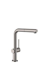 Hansgrohe Talis M54 Sp&uuml;ltischarmatur 72845340 mit Ausziehauslauf, 1jet, 4,9 l/min, brushed black chrome