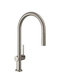 Hansgrohe Talis M54 Sp&uuml;ltischarmatur 72842800 mit Ausziehbrause, 2jet, Edelstahl Finish
