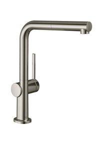 Hansgrohe Talis M54 Sp&uuml;ltischarmatur 72845800 mit Ausziehauslauf, 1jet, 4,9 l/min, Edelstahl Finish