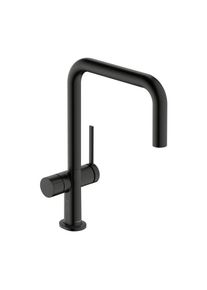 Hansgrohe Talis M54 Sp&uuml;ltischarmatur 72807340 Ger&auml;teabsperrventil, 1jet, brushed black chrome