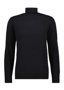 Rundhalspullover Ragman, Herren, Gr. 62, schwarz, 95% Baumwolle 5% Cashmere, hoch geschlossener Ausschnitt, Pullover Rundhalspullover