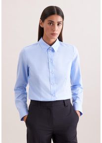 Hemdbluse Seidensticker "Schwarze Rose", Damen, Gr. XL (42), blau, 100% Baumwolle, unifarben, regular fit, ohne Ausschnitt, Blusen Hemdbluse, 1/1 Kragen Uni