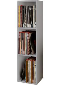 Media-Regal Vcm "Holz Schallplatten LP Stand Regal Platto 3fach", grau, B:34cm T:30cm, Regale, Media-Regal