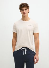 Marc O'Polo Pyjamaoberteil MARC O'POLO "Mix N Match Cotton", Herren, Gr. M (50), beige (wei&szlig; cotton), Single Jersey, Obermaterial: 100% Baumwolle, Shirts Pyjamaoberteil