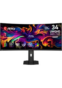 MSI OLED-Monitor "MAG 341CQP QD-OLED", Energieeffizienz: F, schwarz, Monitore, neig-, schwenk-, h&ouml;henverstellbar, OLED-Monitor