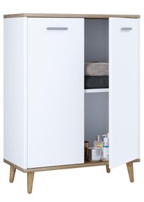 Kommode Vcm "Holz Kommode Dielenm&ouml;bel Sideboard Anrichte Lindas", braun (wei&szlig;, honig, eiche), B:60cm T:28cm, Sideboards, Kommode