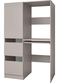 Waschmaschinenumbauschrank BASIC BY BALCULINA "Washhome B/H/T 116x185x68 cm", beige (seidengrau), B:116cm H:185cm T:68cm, Holzwerkstoff, Schr&auml;nke, Waschmaschinenumbauschrank, Breite 116cm, Metallschubk&auml;sten, Softclose