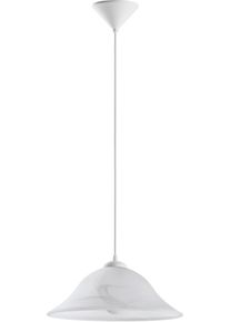 Eglo Pendelleuchte "ALBANY", wei&szlig; (wei&szlig;, altkupferfarben), 1, &Oslash; 35cm H: 110cm, 1 Stk., Leuchten, wei&szlig; / &Oslash;35 x H110 cm / exk. 1 x E27 (je max. 60W) / Esstisch / K&uuml;che, Pendelleuchte