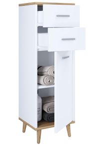 Kommode Vcm "Holz Kommode Beistellm&ouml;bel Schublade Lindas", braun (wei&szlig;, honig, eiche), B:32cm T:28cm, Sideboards, Kommode
