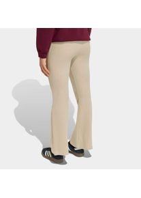 Sporthose adidas originals "FLARED PANTS", M&auml;dchen, Gr. 164, N-Gr, beige (khaki three,), Obermaterial: 52% Polyester, 48% Baumwolle, Hosen Sporthose