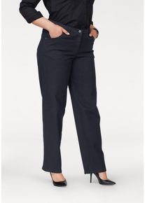 Straight-Jeans KjBRAND "Babsie", Damen, Gr. 42, N-Gr, blau (marine), Denim/Jeans, Obermaterial: 98% Baumwolle, 2% Elasthan, unifarben, straight fit, Jeans Straight-Jeans, mit weitem Oberschenkel