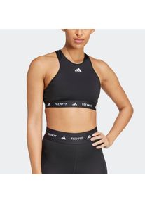 Sport-BH adidas Performance "TECHFIT MEDIUM-SUPPORT HIGH-NECK BH", Damen, Gr. XL, Cup A/B, schwarz (schwarz a, b), Obermaterial: 73% Polyester, 27% Elasthan, BHs Sport-BH