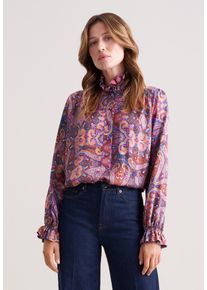 Klassische Bluse Seidensticker, Damen, Gr. XXL (44), bunt (rot), 100% Viskose, gemustert, regular fit, Blusen Klassische Bluse, Tunika Druck