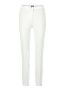 Stoffhose GOLDNER "Bengalinhose mit L&auml;ngsn&auml;hten", Damen, Gr. 54, N-Gr, wei&szlig;, Obermaterial: 67% Baumwolle CO. 28% Polyamid PA. 5% Elasthan EL., schmal, Hosen Stoffhose, Sattel im Vorderteil