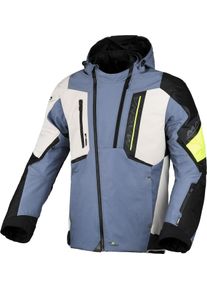 Macna Angle 2.0, veste textile imperm&eacute;able , couleur: Bleu Clair/Gris Clair/Noir , taille: M