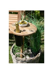 Gardenson Getr&auml;nkehalter, Holz, Teakholz, 31x75 cm, Geschirr, Kannen & Karaffen, Wasserkaraffen & Kr&uuml;ge