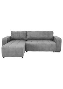 M&Ouml;BELIX M&ouml;belix , Anthrazit , Holz, Metall, Textil, Holzwerkstoff , Birke, Fichte, Tanne , teilmassiv , F&uuml;llung: Silikon, Schaumstoffflocken , seitenverkehrt montierbar, L-Form, links montierbar, rechts montierbar , 240x155 cm , erweiterbar, Bettkasten erh&auml;ltlich, seitenverkehrt erh&auml;ltlich, Schlafen auf Sitzh&ouml;he, Bettfunktion erh&auml;ltlich, R&uuml;cken echt, Armteil links, Armteil rechts , Wohnzimmer, Sofas & Cou