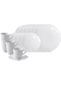 Villeroy & Boch Geschirr-Set VILLEROY & BOCH "Kaffeeservice Pura 18er Set wei&szlig;", wei&szlig;, 18, Porzellan, Geschirr-Sets, Geschirr-Set, Sp&uuml;lmaschinenfest, Mikrowellensicher