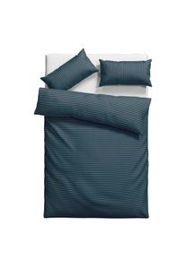 Bettw&auml;sche Bruno Banani "Jassen", grau (petrol, anthrazit), B/L: 135cm x 200cm, 1 Stk., 1 Stk., Biber, B/L: 80cm x 40cm, 2, Biber, Obermaterial: 100% Baumwolle, Bettw&auml;sche, Bettw&auml;sche, moderne Bettw&auml;sche aus Baumwolle, Streifen-Design, mehrere Qualit&auml;ten