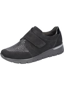 Waldl&auml;ufer Klettschuh WALDL&Auml;UFER "K-RAMONA-Soft", Damen, Gr. 9,5 (44), schwarz, Lackleder, Nubukleder, Textil, Schuhe Klettschuh, Komfortschuh, Bequemschuh, Halbschuh in Komfortweite K (= extraweit)