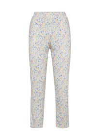 Chinos GOLDNER "Kurzgr&ouml;&szlig;e Attraktive Druckhose mit weichem Fall", Damen, Gr. 23, K-Gr, lila (apricot, lila, gemustert), Obermaterial: 91% Polyamid PA. 9% Elasthan EL., normal, Hosen Chinos, Ohne